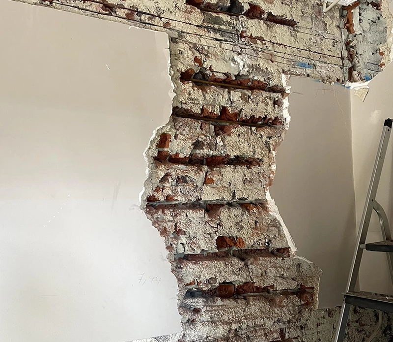 Armage de béton pour consolider un bâtiment